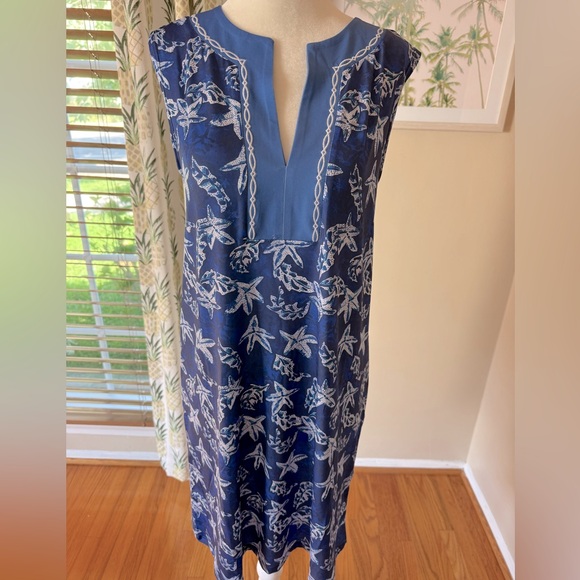Cabana Life Dresses & Skirts - CABANA LIFE Blue Dress Coastal Seastar Starfish UPF 50 Swim Cover Up Tunic NWT